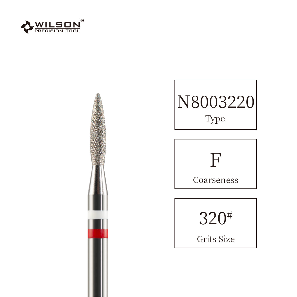 WILSON 天然ダイヤモンドビット- 直径1.8mm トーチ型 ダイヤモンドコートバー