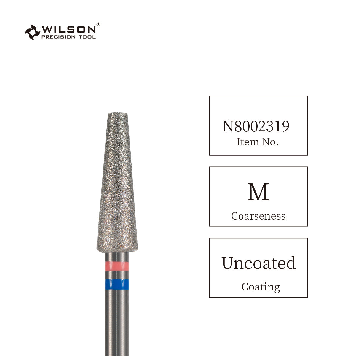 WILSON φ4.0mm ロングブレード スムーステーパー フラットチップ  天然ダイヤモンド
