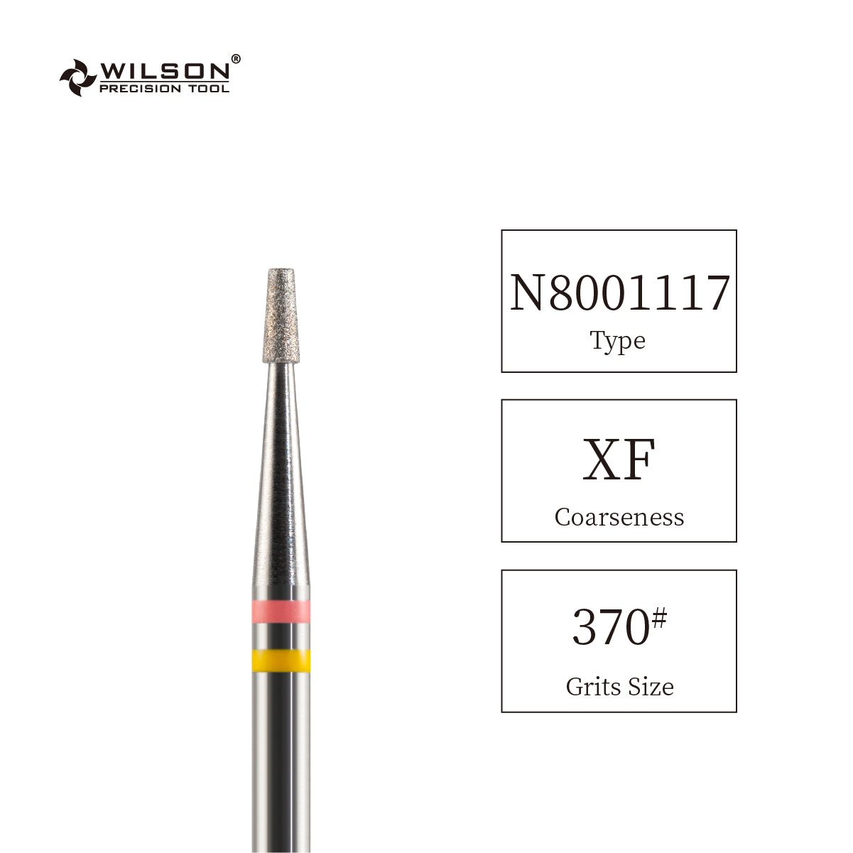 WILSON 天然ダイヤモンドビット- 直径1.4mm ショートブレード順テーパーフラットヘッド