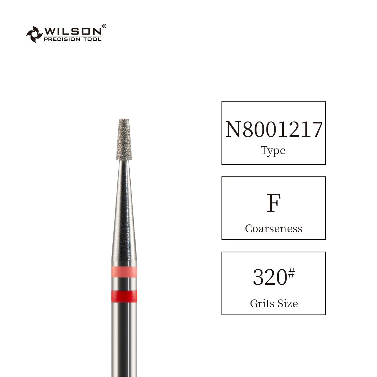 WILSON 天然ダイヤモンドビット- 直径1.4mm ショートブレード順テーパーフラットヘッド