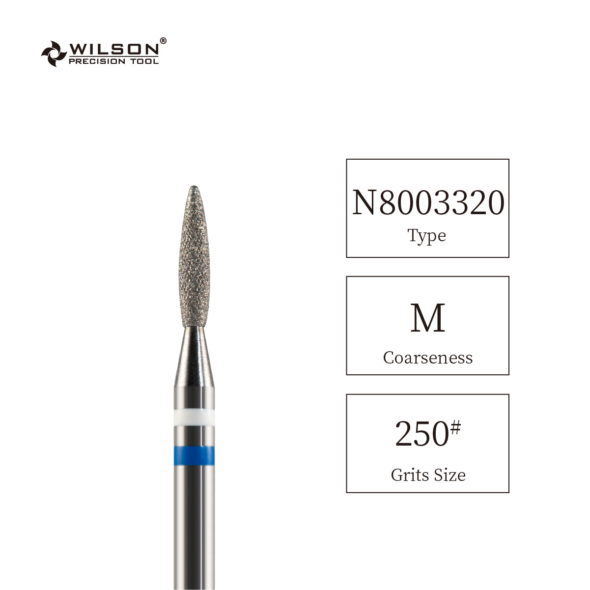 WILSON 天然ダイヤモンドビット- 直径1.8mm トーチ型 ダイヤモンドコートバー