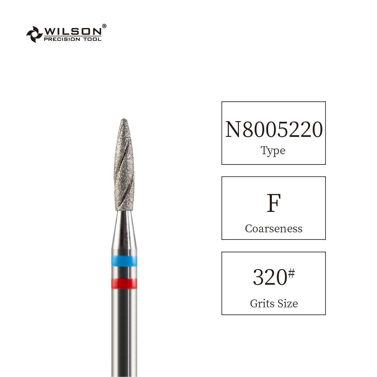WILSON 天然ダイヤモンドビット- 直径1.8mm トーチ型 （冷却タンク）