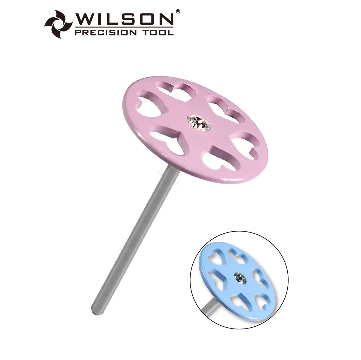 WILSON φ25mm ハートシャフト (サンドペーパー8枚付き - 各粒度2枚ずつ) - ローズピンク/セレーンブルー